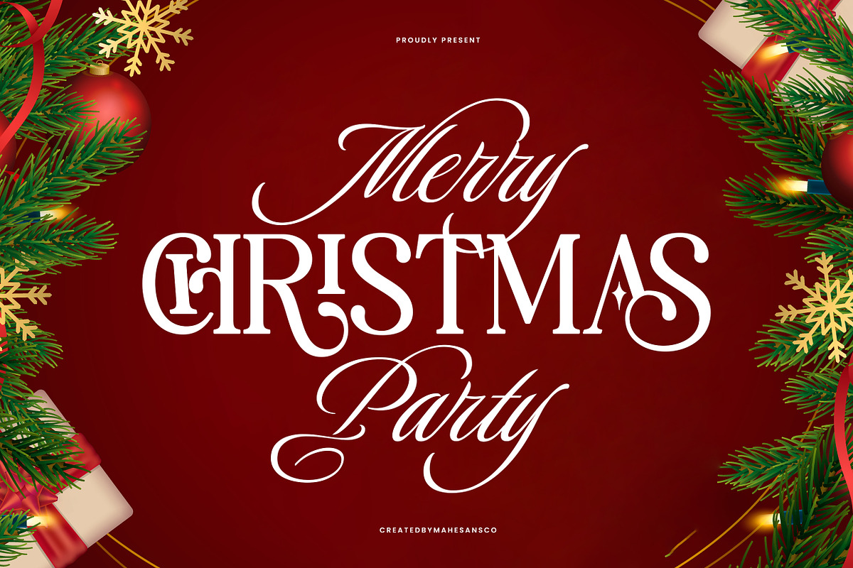 Christmas – Elegant Holiday Serif, a Serif Font by Mahesans Co (Photo 2 of 10)