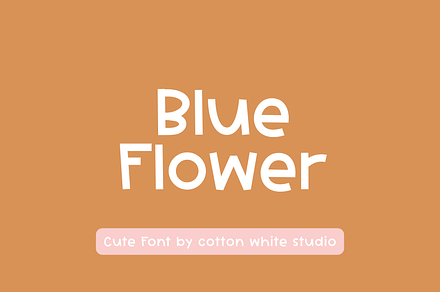 Blue Flower Cute Font