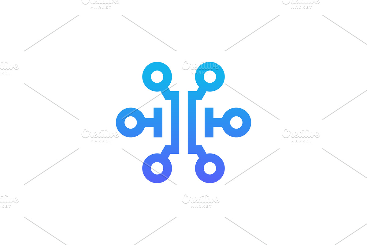 letter I network link digital logo, a Branding & Logo Template by Rasagama Studio