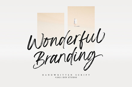Wonderful Branding, a Script Font by din-studio.com