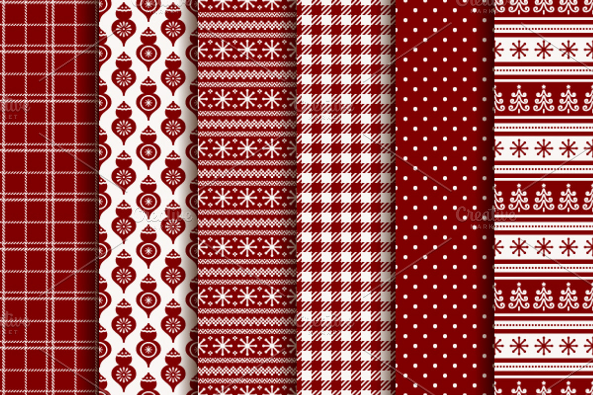 Christmas seamless pattern set., a Pattern Graphic by JuliaMalinovskaya (Photo 4 of 4)