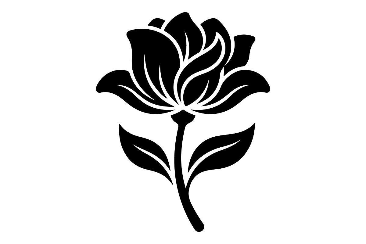 Floral Rose Lotus Silhouette, an Object Graphic by Gfx_Store (Photo 3 of 14)