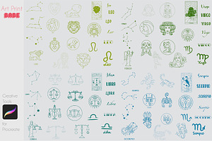 Zodiac Horoscope Stamp AstrologySign