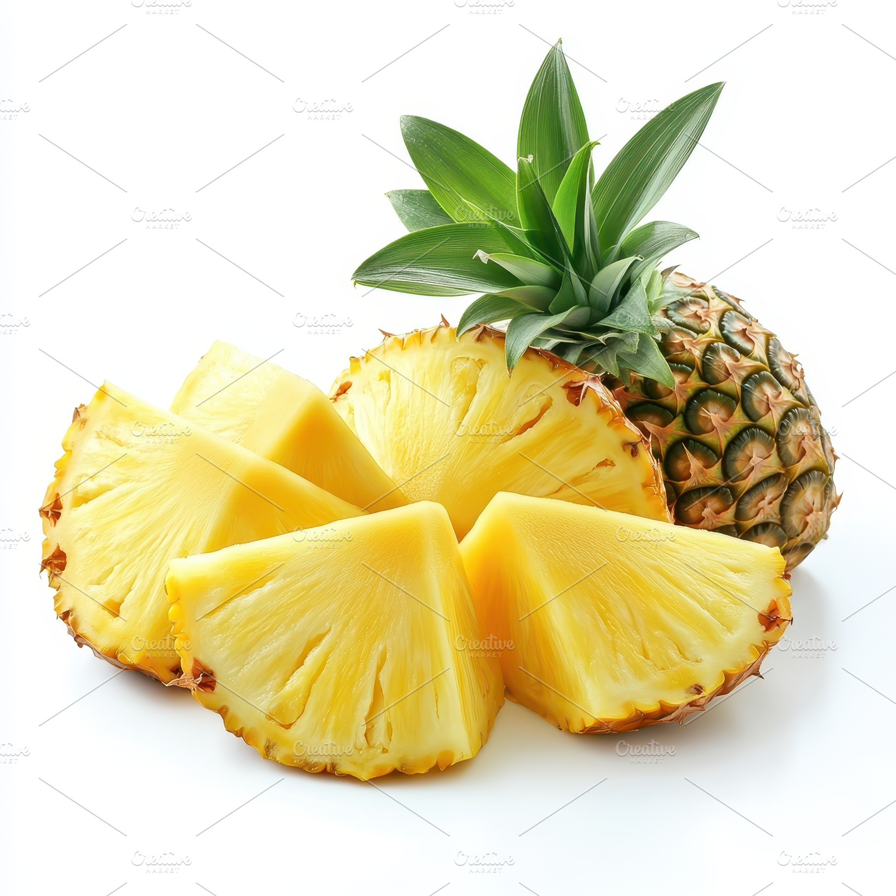 Juicy Pineapple Slices Fresh Tropica, a Food & Drink Photo by Pixeness Studio