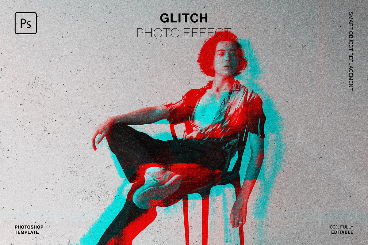 Glitch Photo Effect, a Layer Style Add-On by GlowGrid (Photo 1 of 5)