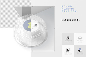 Round Cake Container Mockups