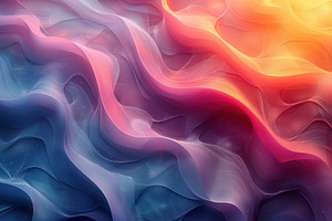 Abstract flowing gradient waves with vibrant neon colors creatin, a Wallpaper Photo by José Manuel Gelpi