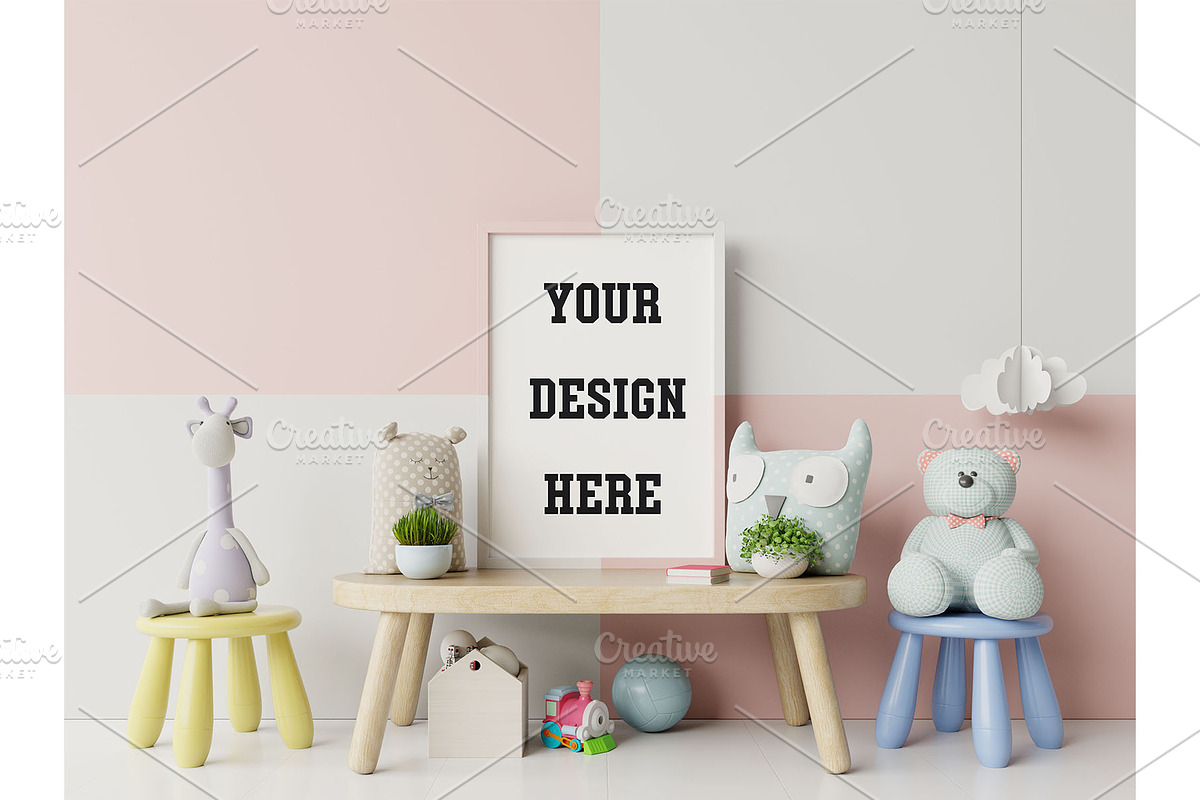 Kids frame mockup 011, a Household Mockup by vanitjan (Photo 1 of 2)