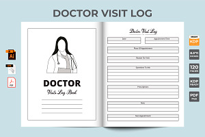 Medical Visit Log Book KDP Interior