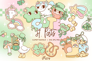 Cute St. Patricks Day Clipart Bundle