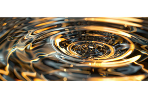 Futuristic glowing vortex in liquid, an Abstract Photo by piter.goskov