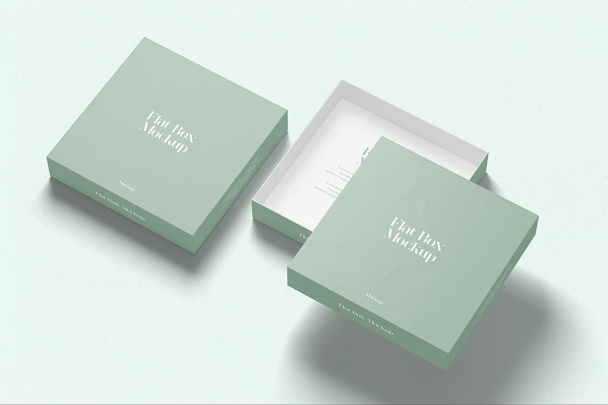 Flat Box Mockup, a Packaging Mockup by Se٧enStudio (Photo 3 of 6)