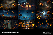 Halloween pumpkins. 45 images, a Holiday Photo by Handmadefont (Thumbnail 10 of 11)