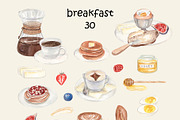 Pastry Cafe Croissant Breakfast, a Food Illustration by Catch the Dream Art (Thumbnail 3 of 8)