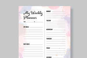 Weekly Planner Design Layout 2022