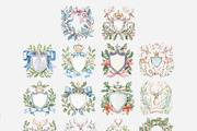 Watercolor Winter Monograms, a Decorative Illustration by Purple (Thumbnail 3 of 6)