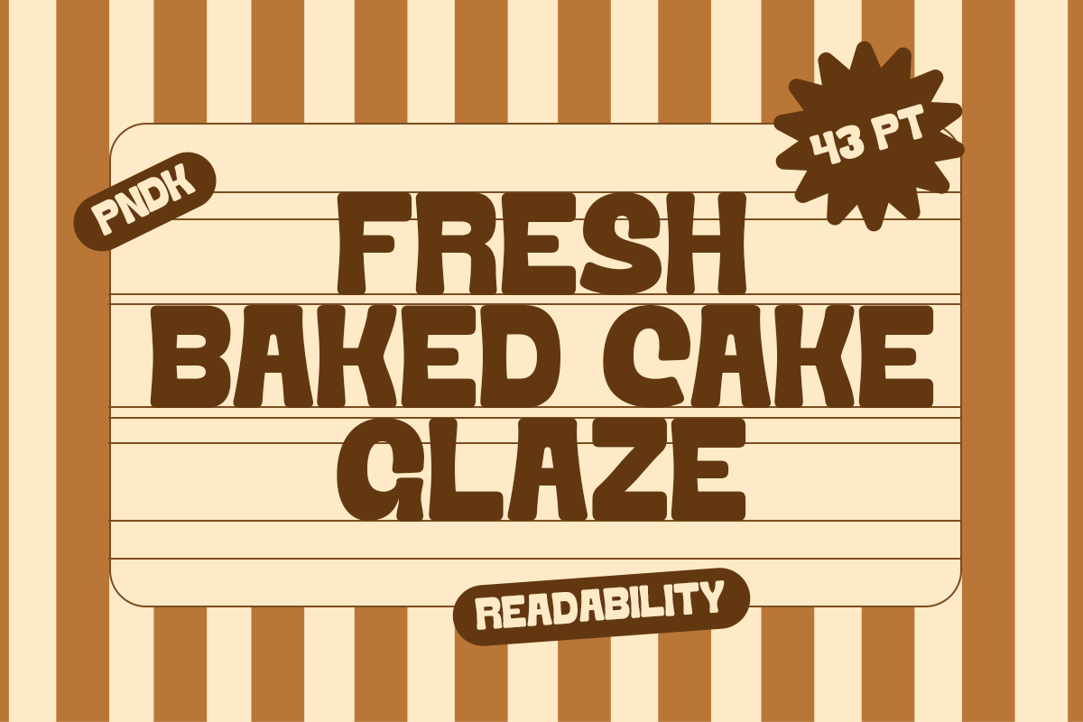 Good Cake - Food Brand Logo Font, a Sans Serif Font by Pandeka Studio (Photo 7 of 9)