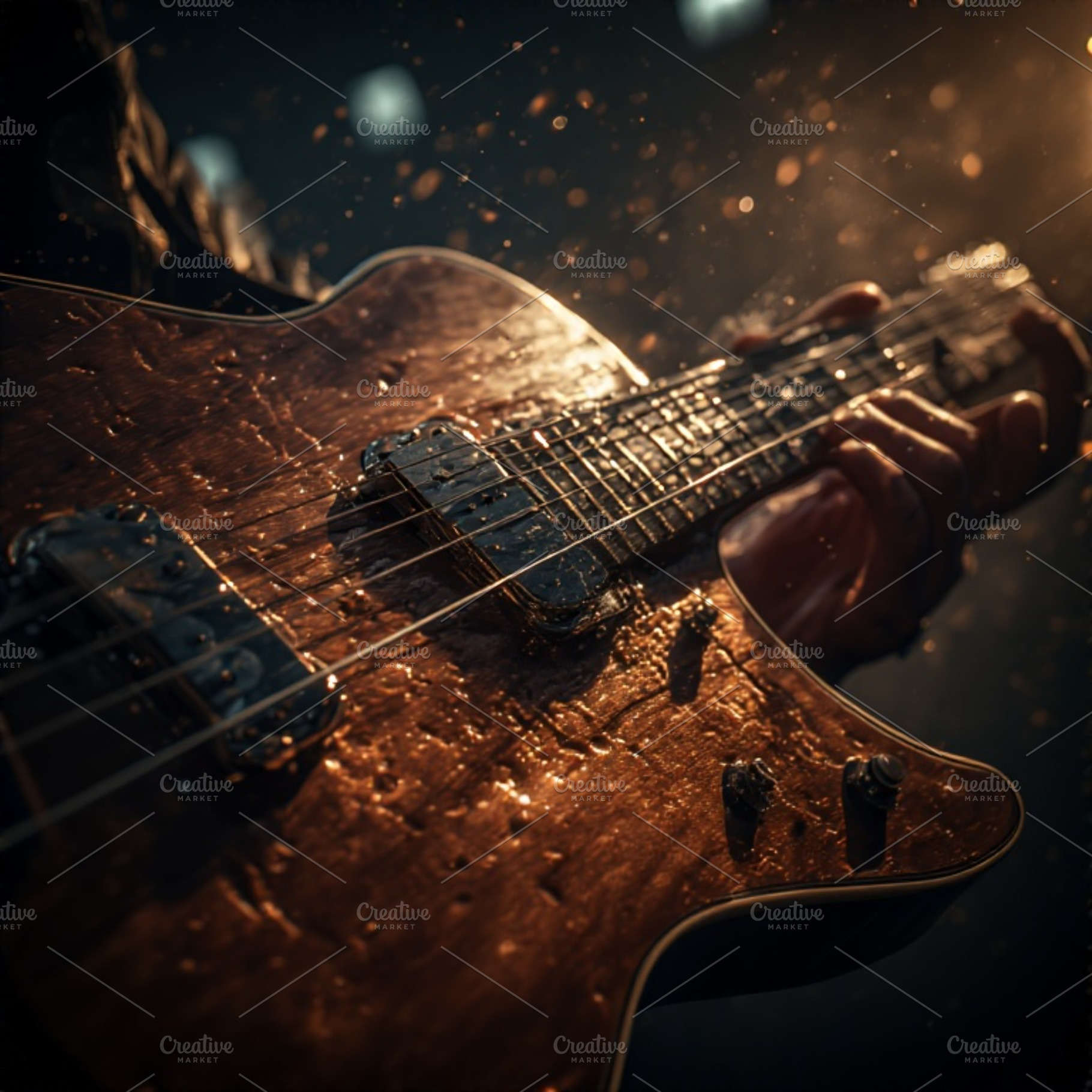 Guitar art stock image, a Photo by ComfortQ