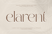Elarent – Elegant Display Serif Font, a Serif Font by kangfont Studio (Thumbnail 1 of 11)