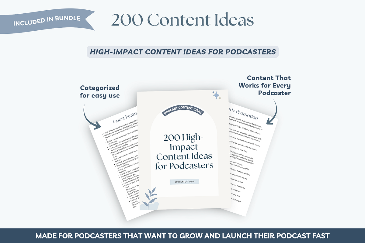 Podcast mega bundle Canva template preview 6