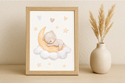 Watercolor sleeping baby animals, an Illustration by ElenaPlatovaArt (Thumbnail 8 of 12)