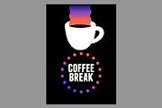Coffee Break retro vector poster set, a Food Illustration by PoPaShop (Thumbnail 5 of 9)