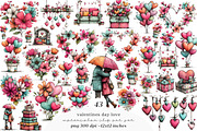 valentines day love clipart, an Illustration by SinaCreation (Thumbnail 1 of 10)