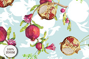 Pomegranate Flora Prints & Patterns, a Pattern Graphic by GND ART STUDIO (Thumbnail 8 of 8)