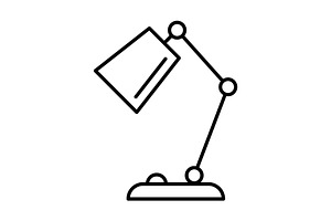 Table lamp icon., an Outline Icon by incomible