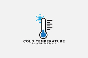 Cold temperature logo template