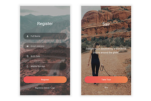 Sair - Tour & Travel UI Kit Figma