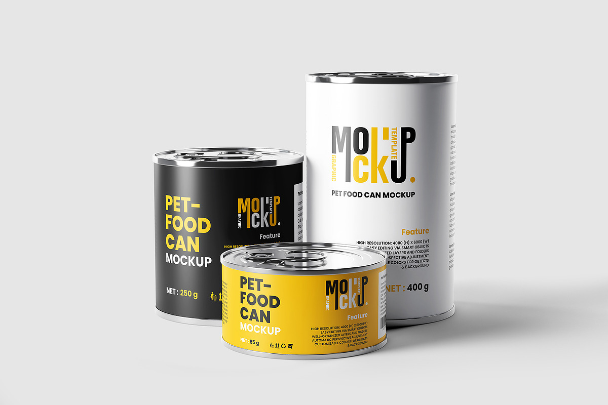 Pet Food Can Mockup, a Packaging Mockup by Artnivora.Std (Photo 2 of 5)