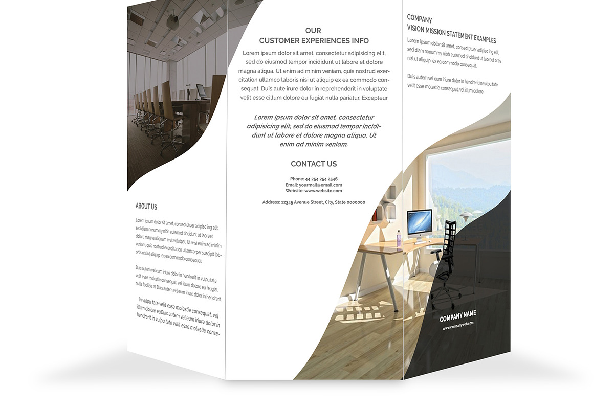 Trifold Brochure Mock-Up Pack, a Print Template by Proshanta Sarker (Photo 2 of 9)