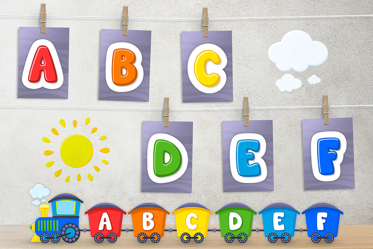 Kids Alphabet and Numbers, an Object Graphic by LartGraphics (Photo 4 of 18)