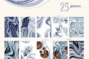 Winter alcohol ink and line art set, a Texture Illustration by Tiana Geo (Thumbnail 4 of 15)