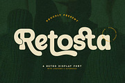 Retosta Retro Display Font, a Sans Serif Font by Storytype Studio (Thumbnail 1 of 15)