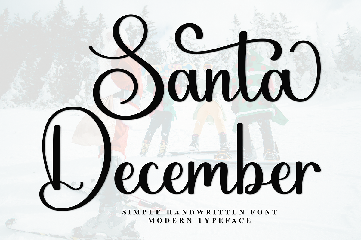 SantaDecember, a Handwritten Font by InermediaSTUDIO (Photo 1 of 8)