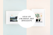 8x10 Framed Art Mockups (White), a Print Template by Nicole Cicak (Thumbnail 1 of 3)
