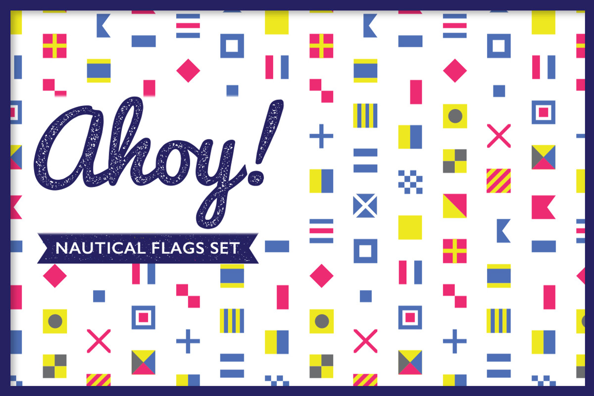 Ahoy! Nautical Flags Vector Set, a Person Illustration by dear uncle (Photo 1 of 4)
