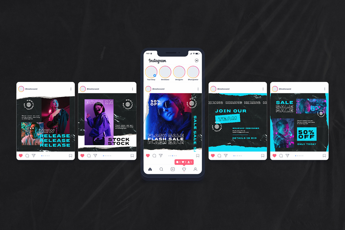 CYBERVOL - Fashion Urban Instagram, a Social Media Template by Meliora Studio (Photo 2 of 6)
