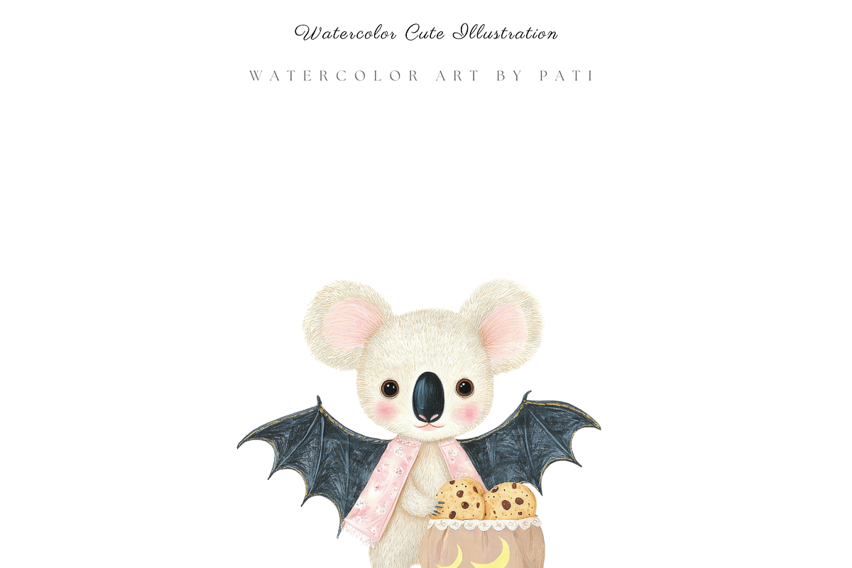 Watercolor Halloween Animal Clipart, an Illustration by Pati Paints (Photo 7 of 8)