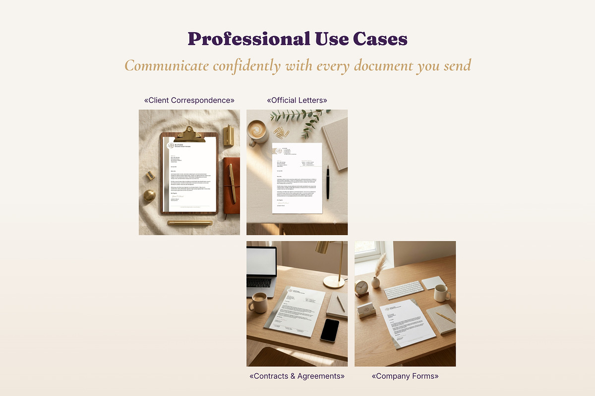 Letterhead Templates 6 Designs Word, a Stationery Template by B2 Studio (Photo 9 of 18)
