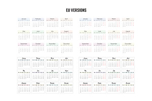 2024 Year Calendar Template. V4