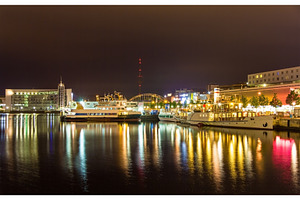 Boats in the Kiel seaport - Germany, Schleswig-Holstein, a Transportation Photo by Leonid Andronov