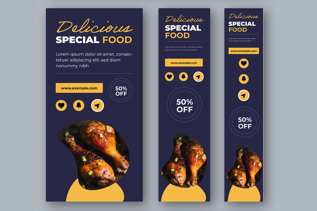 Food Web Banner Set, an UI Kit Template by CreativeShaper (Photo 3 of 4)