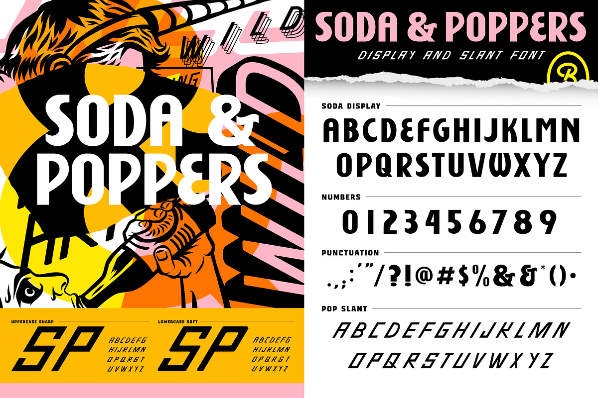Soda and Poppers Display Font, a Font by Brethrendesignco (Photo 1 of 4)