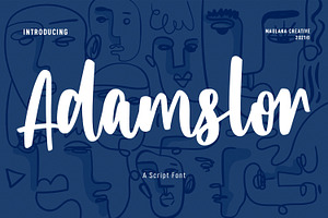 Adamslor Handwritten Script Font