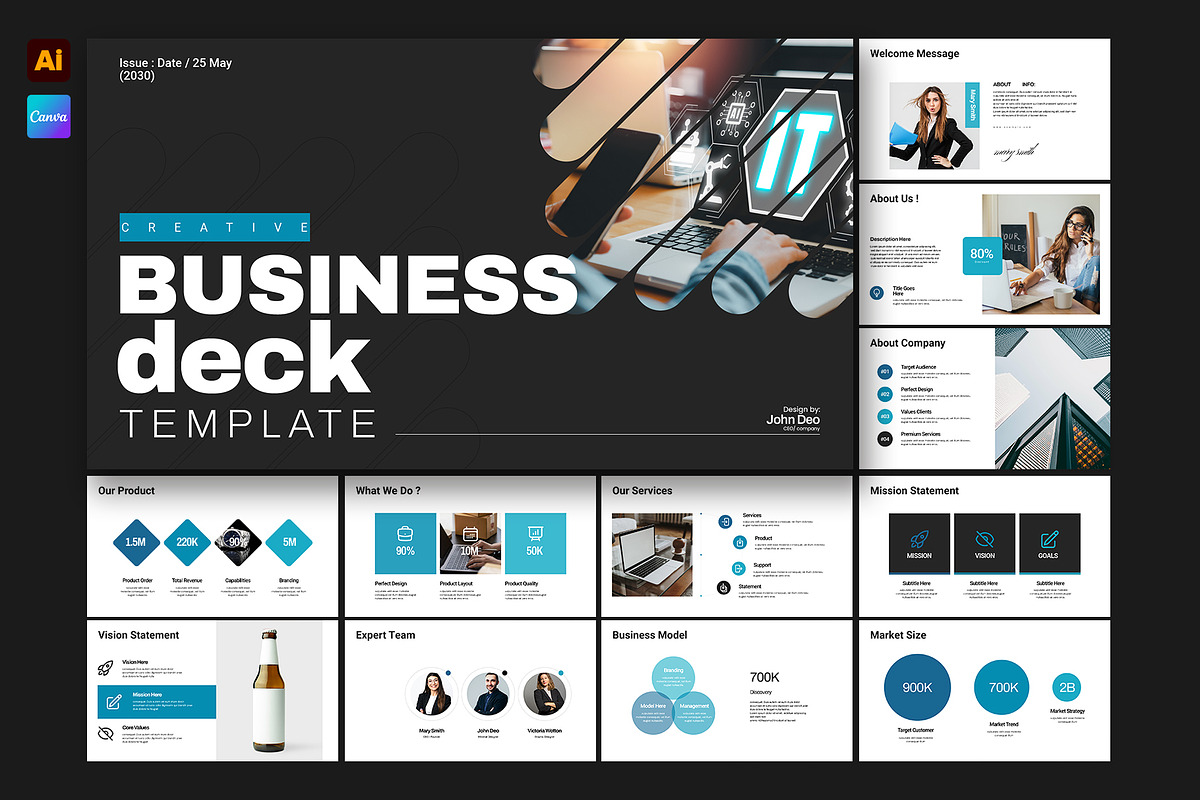 Business Deck Presentation, a Presentation Template by E-Type (Photo 1 of 5)