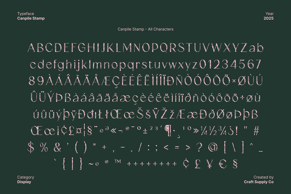 Canpile Stamp, a Sans Serif Font by Craft Supply Co. (Photo 8 of 8)