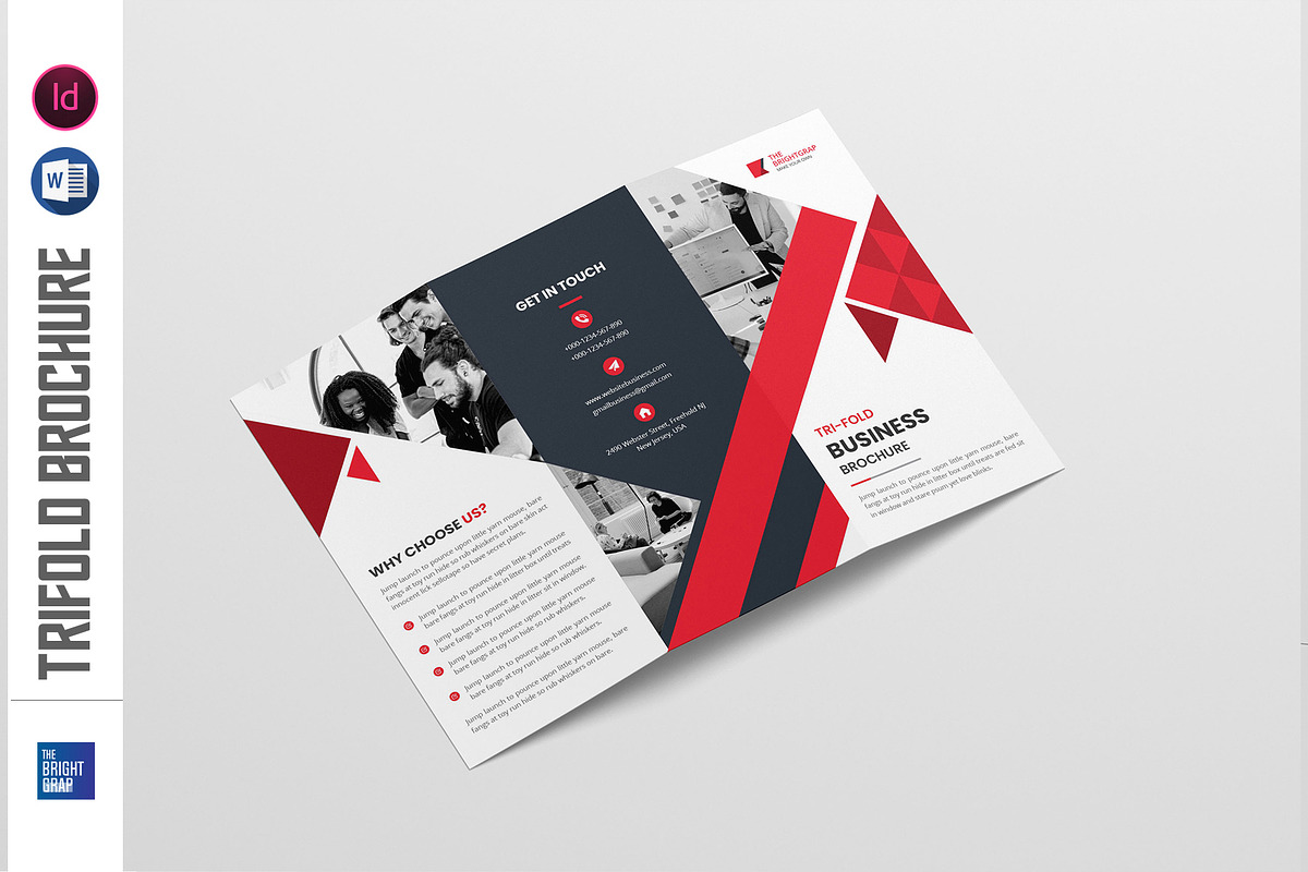 Tri-fold Brochure | Word & InDesign, a Brochure Template by TheBrightGrap (Photo 1 of 3)